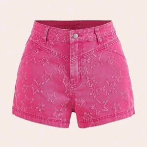 Women's western pink star shorts